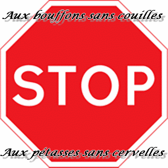 aux pétasses san cervelles et aux boufons san couilles